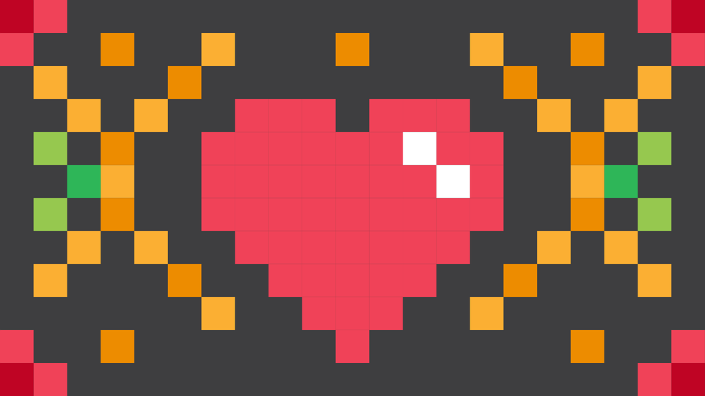 pixel art heart image